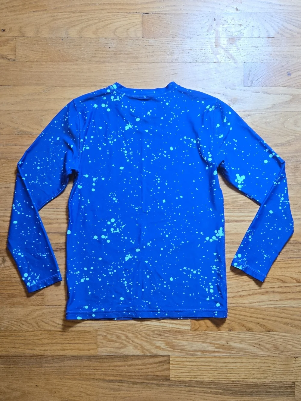 J Crew long sleeve splatter-print rashguard swim top